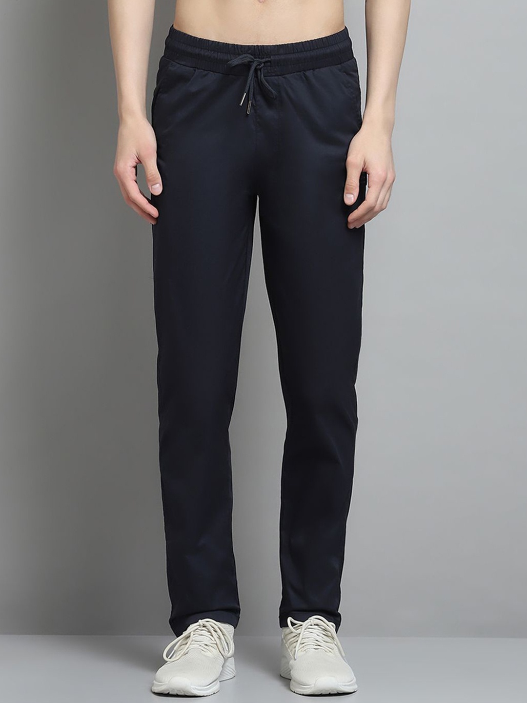 

Monte Carlo Men Cotton Mid Rise Track Pants, Navy blue