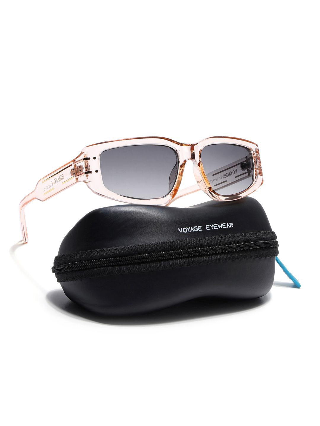 

Voyage Unisex Rectangle Sunglasses with UV Protected Lens, Grey