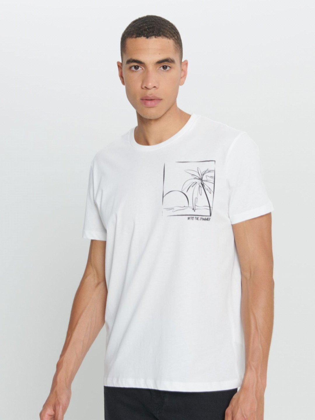 

ALTINYILDIZ CLASSICS AC Co. Men V-Neck Applique T-shirt, Na