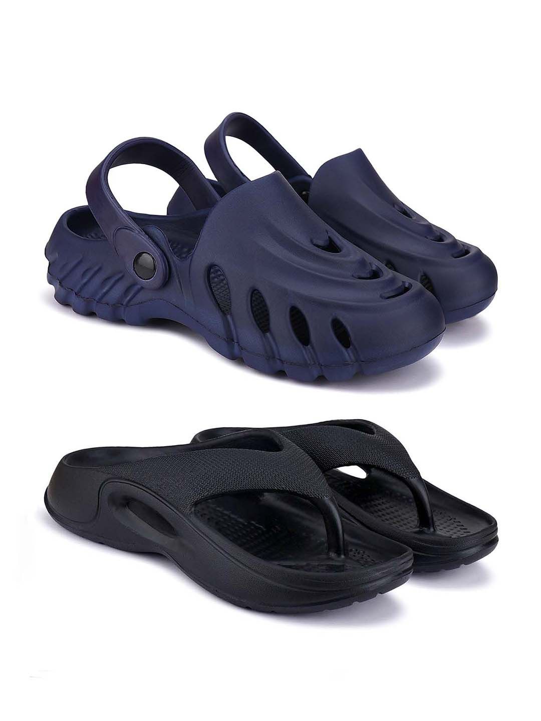 

BERSACHE Men Clogs, Navy blue