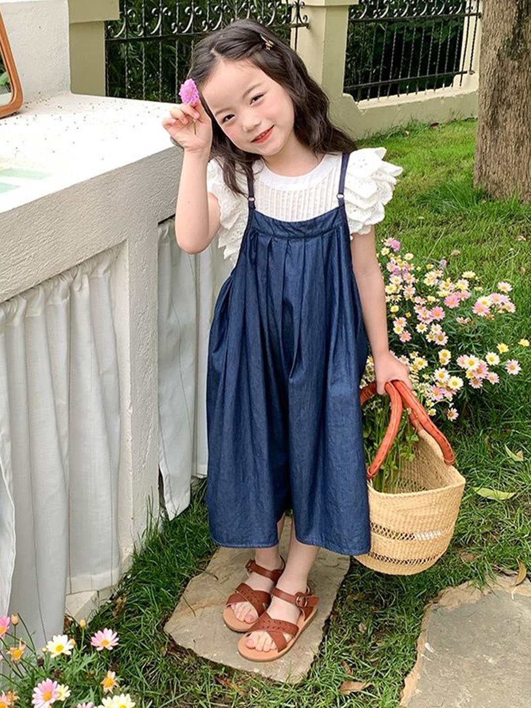 

LULU & SKY Pinafore Dress, Blue