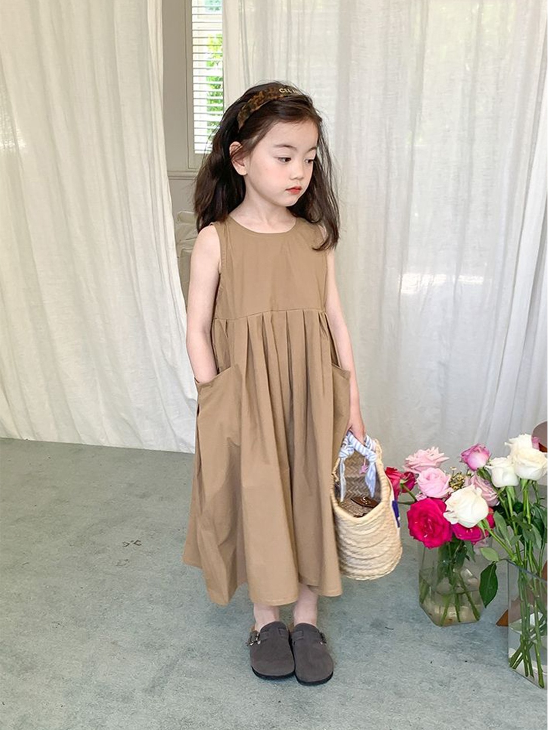 

LULU & SKY A-Line Maxi Dress, Khaki