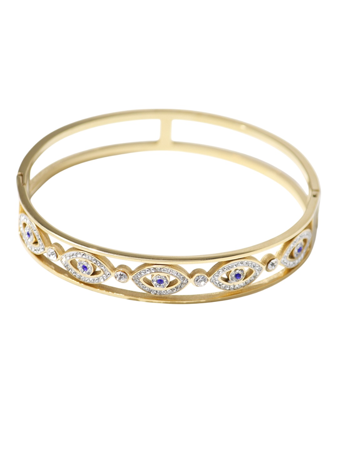 

LOCAL PITARA 18K Gold-Plated Stone Studded Amulet Of Protection Bangle