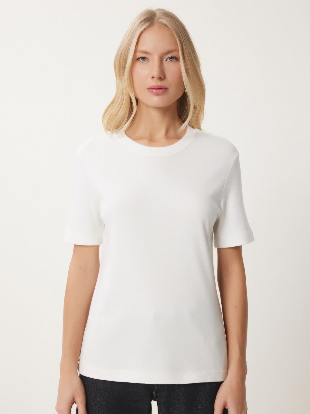 

Happiness istanbul Women Drop-Shoulder Sleeves Pockets T-shirt, Na