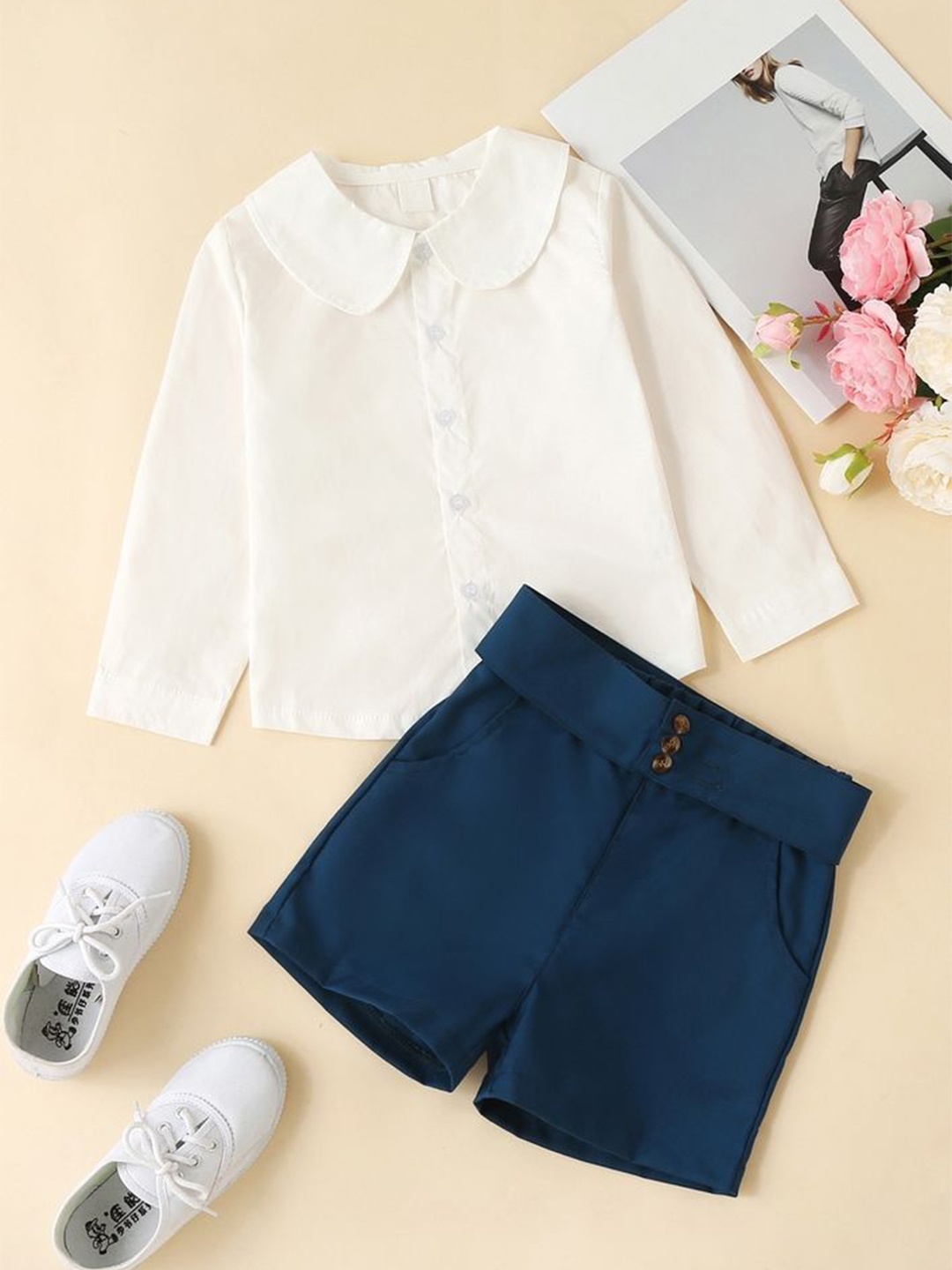 

LULU & SKY Girls Top with Shorts, Blue
