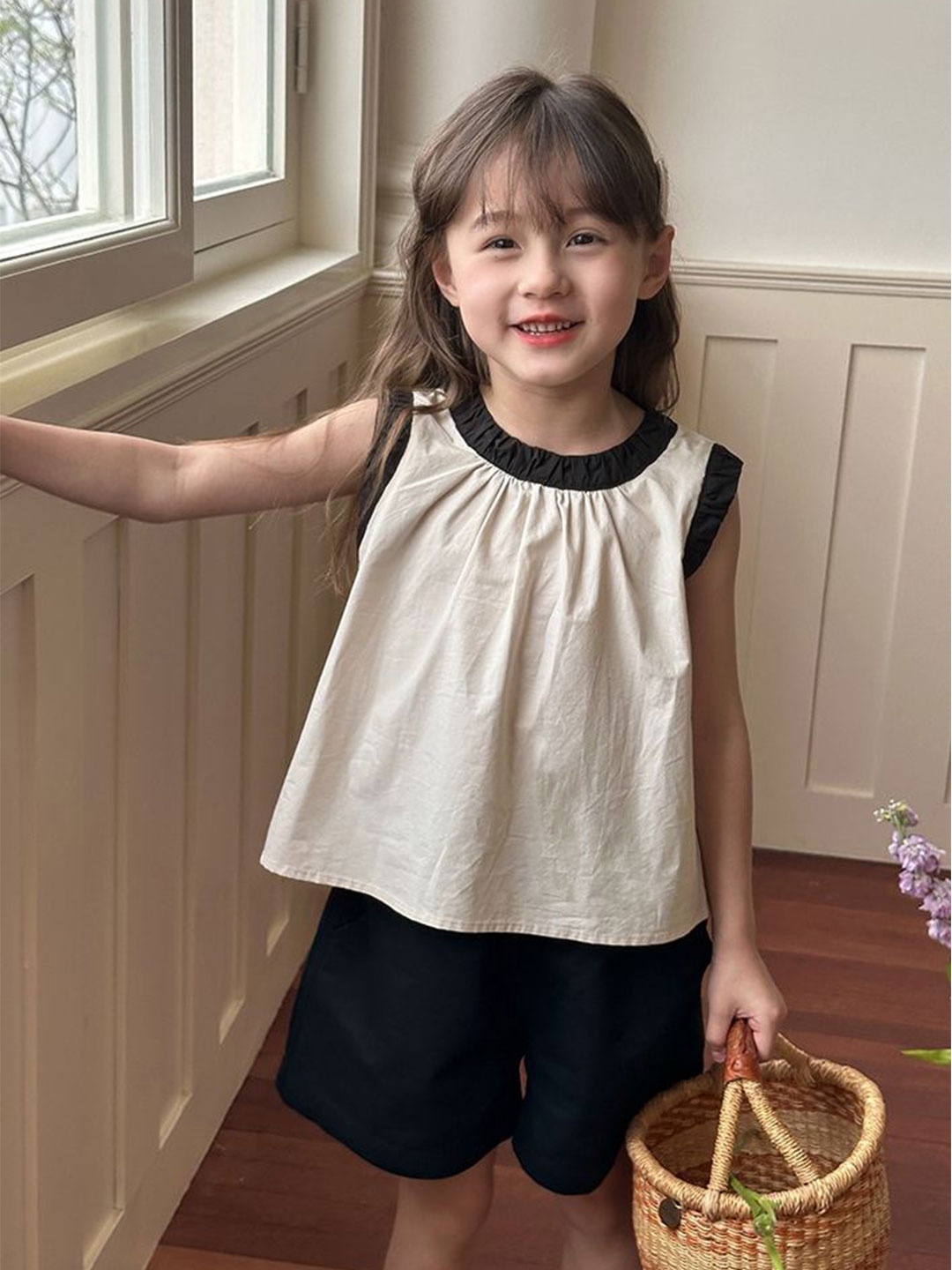 

LULU & SKY Cotton Top, Beige