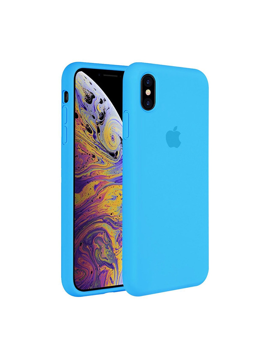 

LIRAMARK Solid Printed iPhone Xs Max Back Case Mobile Accessories, Blue