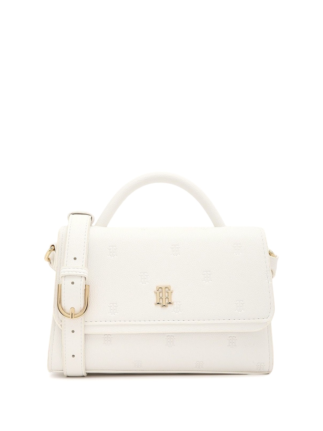 

Tommy Hilfiger Textured PU Swagger Sling Bag, White