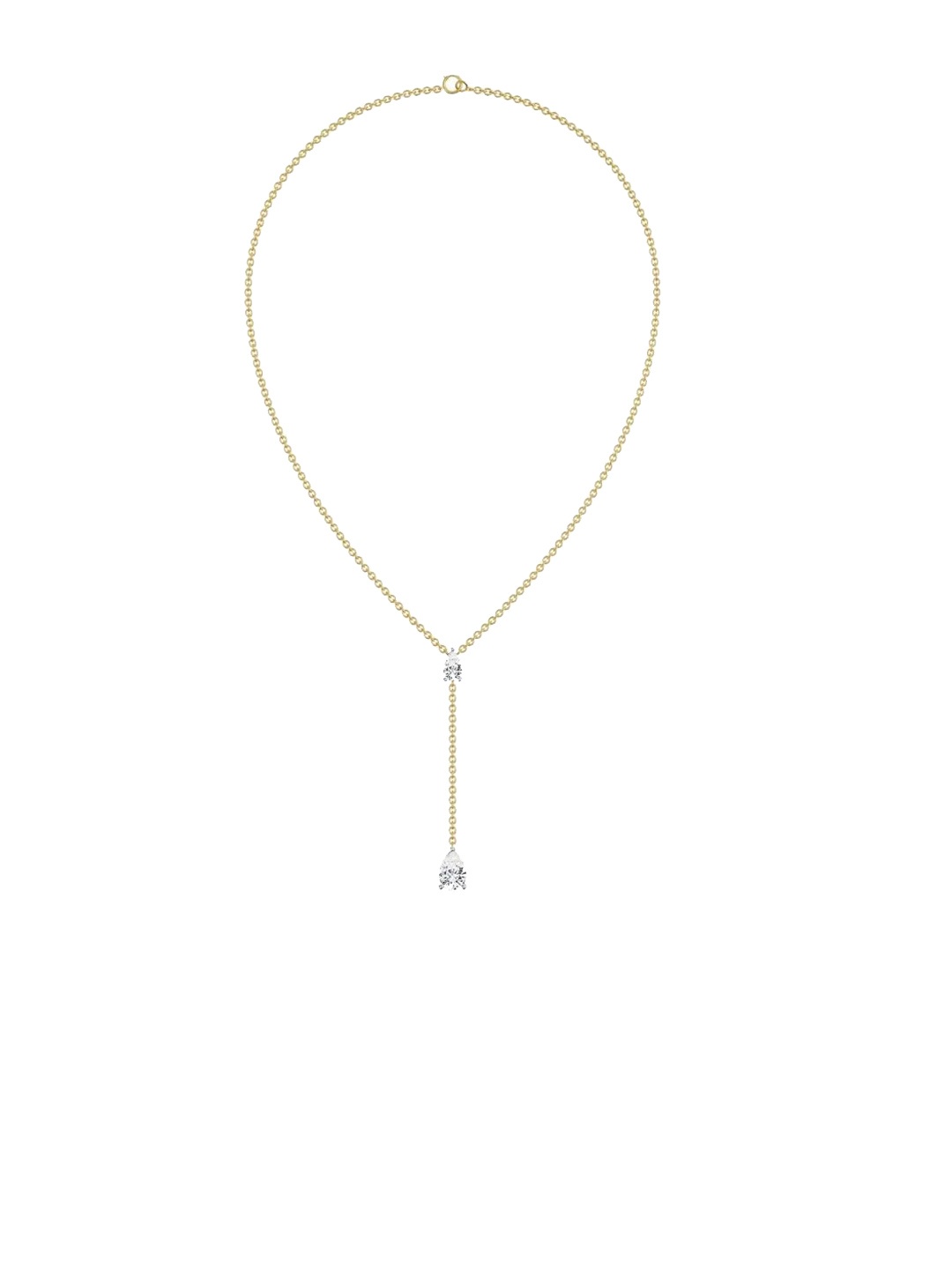 

Emori Pear Drop Diamond Necklace, Gold