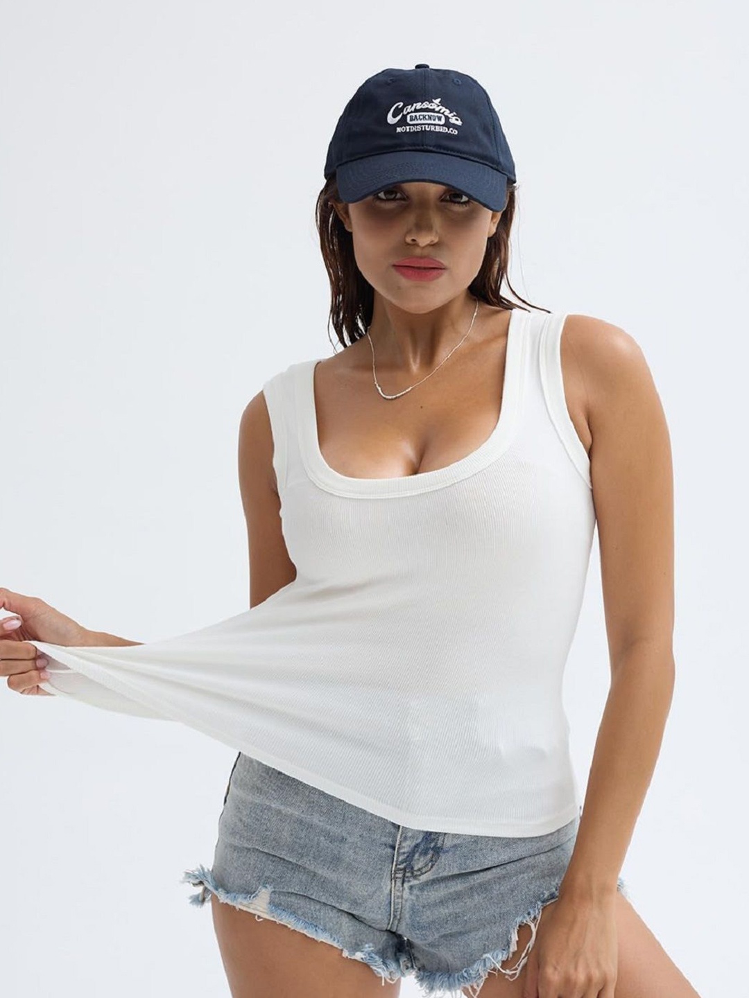 

Moda Rapido Cotton Top, White