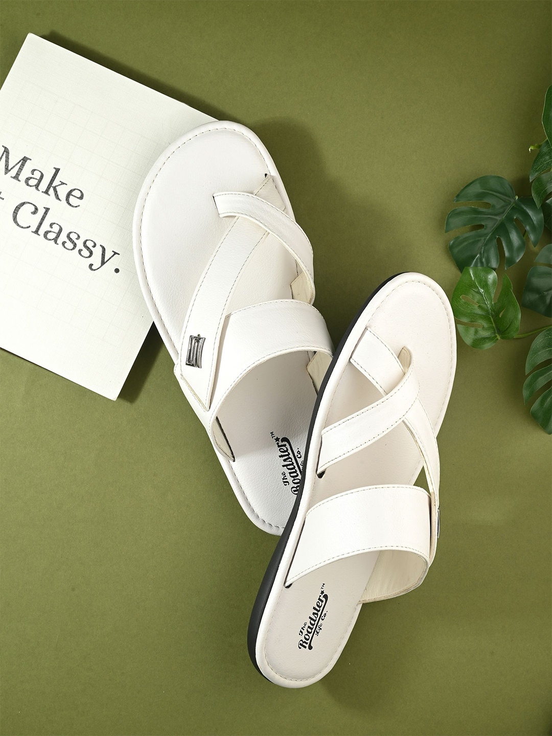 

The Roadster Lifestyle Co Men Comfortable Sandals, White