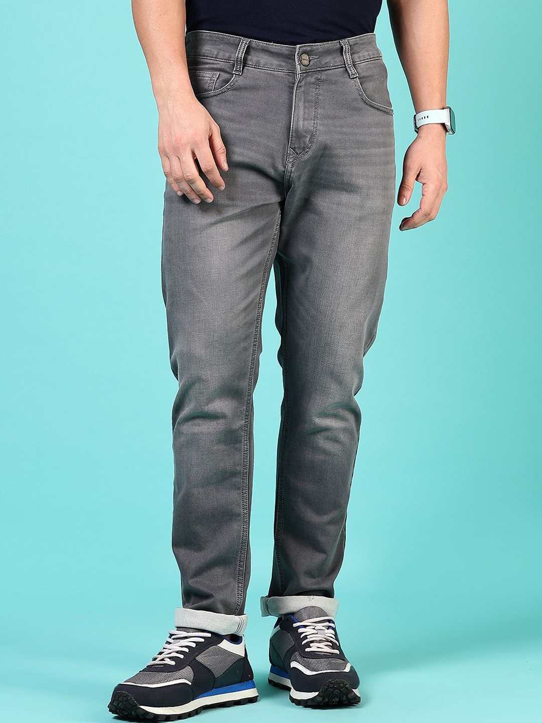 

V-Mart Men Light Fade Jeans, Grey