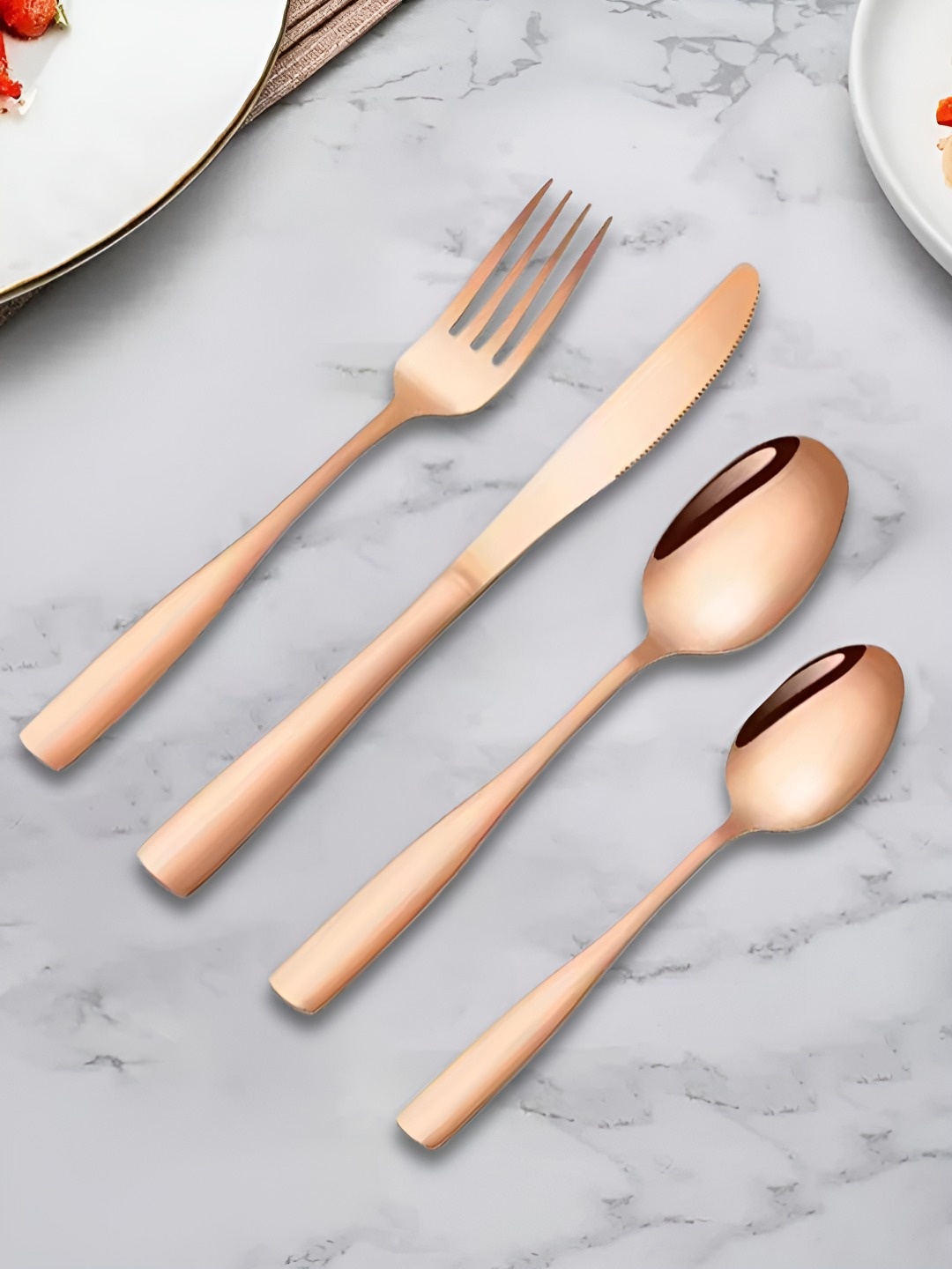 

YELONA Unisex Rose Gold Cutlery Set