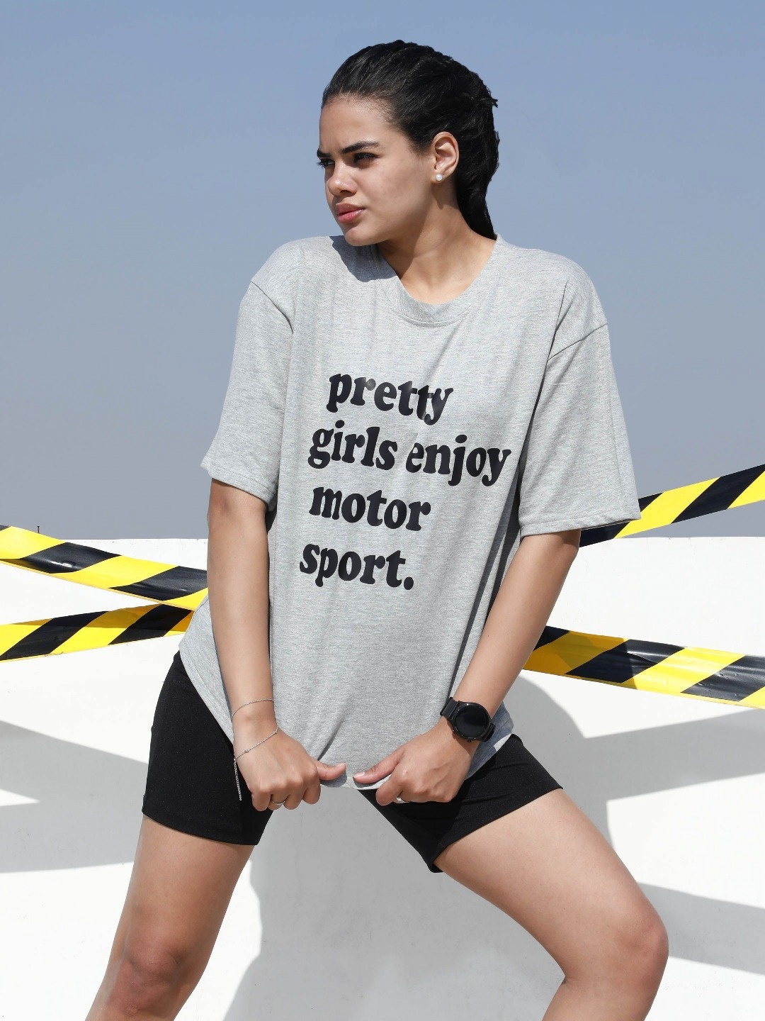 

Athena Unapologetic Women Drop-Shoulder Sleeves T-shirt, Grey