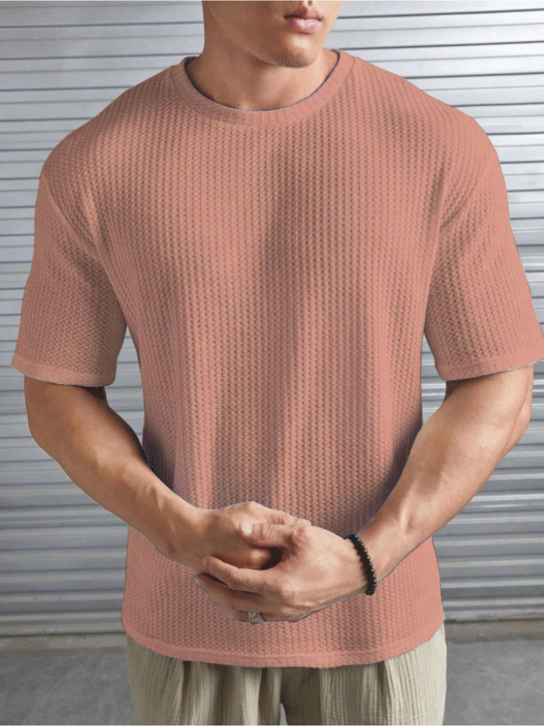 

R.ARHAN PREMIUM Men 2 Pockets T-shirt, Rose gold