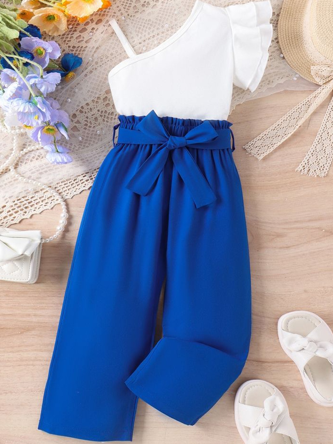 

LULU & SKY Girls Top with Trousers, Blue