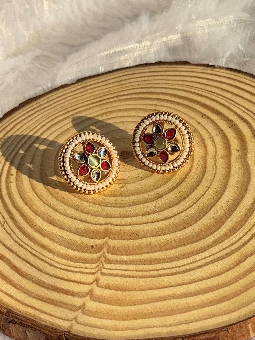 

The Jewellery Tale Contemporary Studs Earrings, Multi
