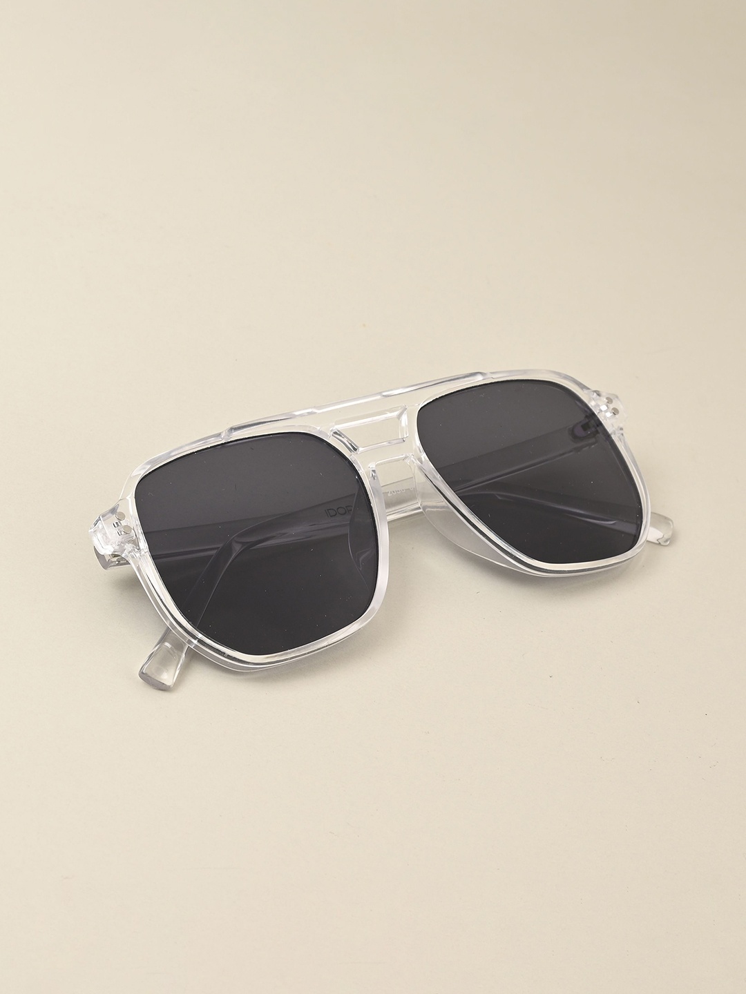 

IDOR Unisex Square Sunglasses with UV Protected Lens, Black