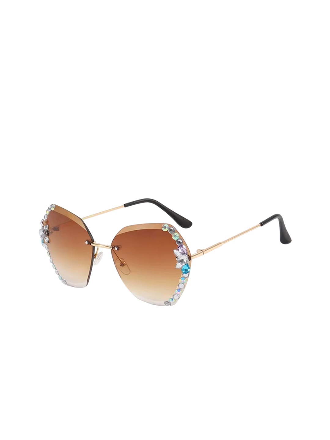 

KRILLEN SHADES Women Round Sunglasses with UV Protected Lens, Brown