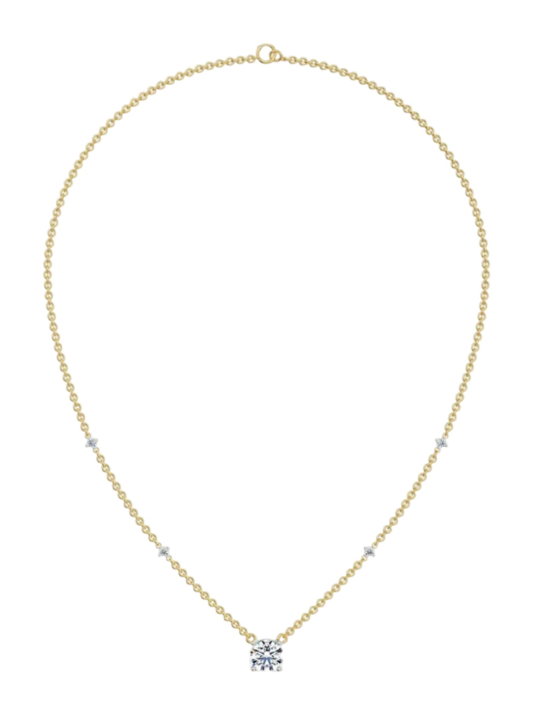 

Emori 0.5 CT Solitaire Diamond Necklace, Gold