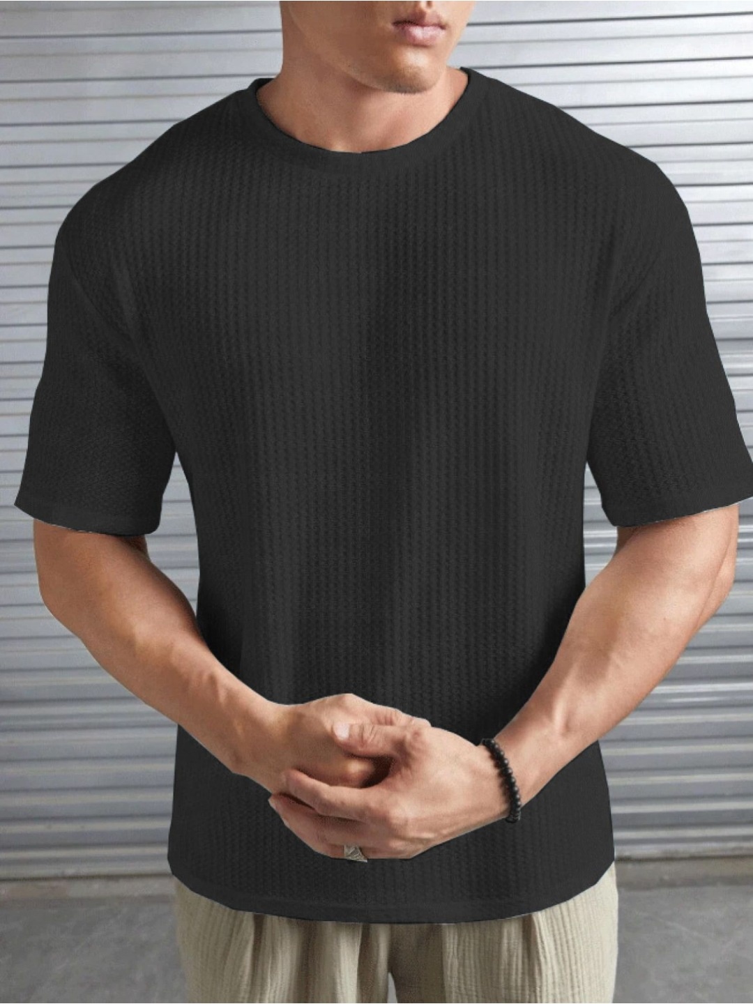 

R.ARHAN PREMIUM Men Pockets T-shirt, Charcoal