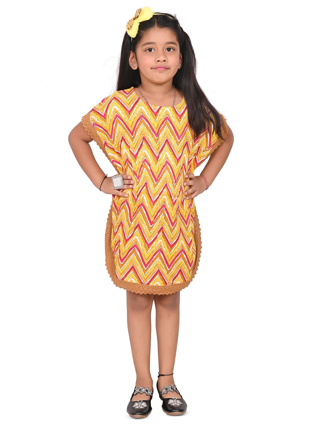 

Megha Overseas Geometric Print Cotton Kaftan Crop Top, Multi
