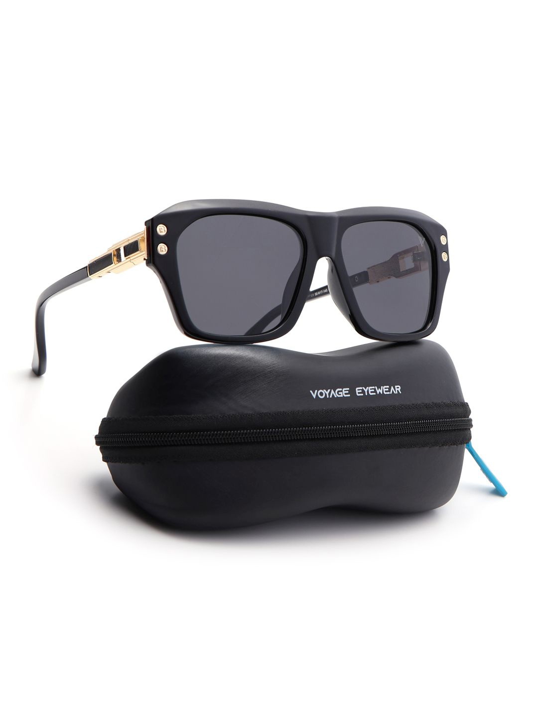 

Voyage Unisex Wayfarer Sunglasses with Polarised and UV Protected Lens, Black