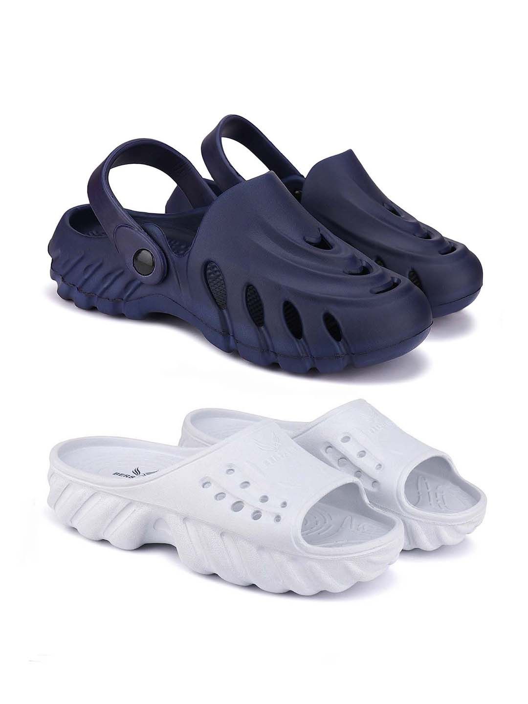

BERSACHE Men Clogs, Navy blue