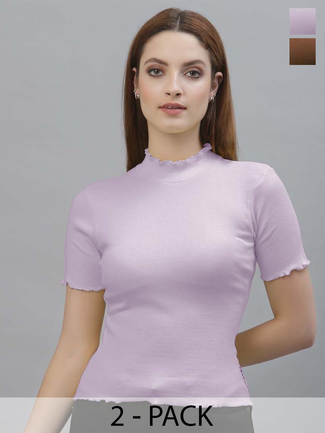 

Friskers Cotton Crop Top, Purple