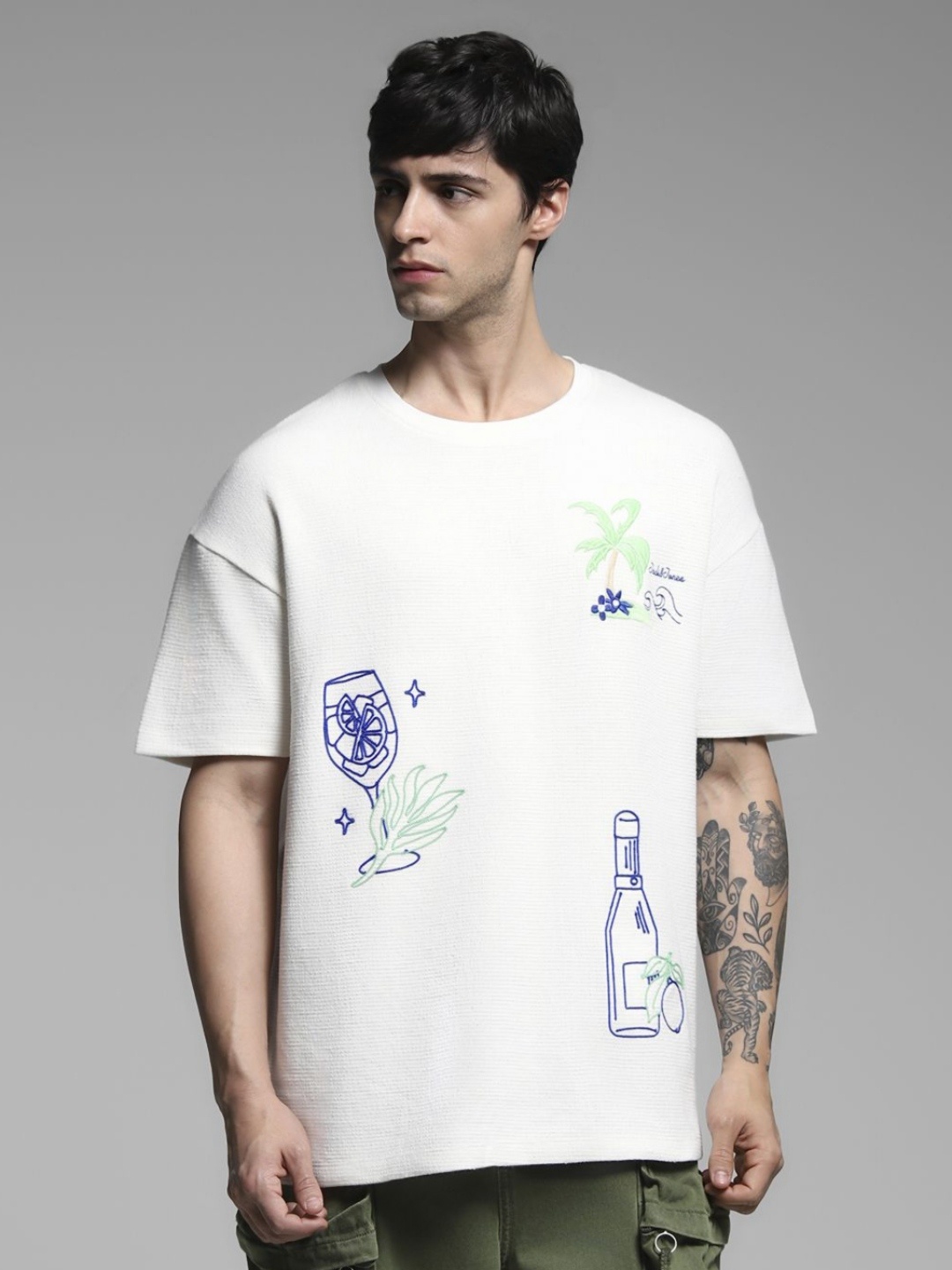 

Jack & Jones Men Tropical T-shirt, White