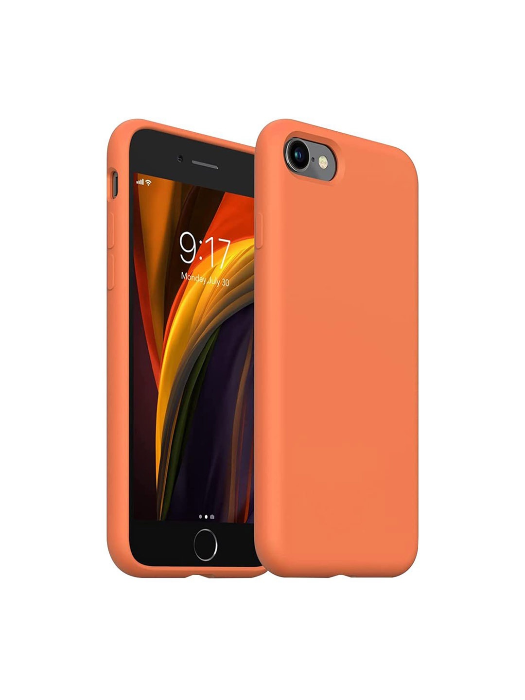 

LIRAMARK Solid Printed iPhone 8 and SE Back Case Mobile Accessories, Orange