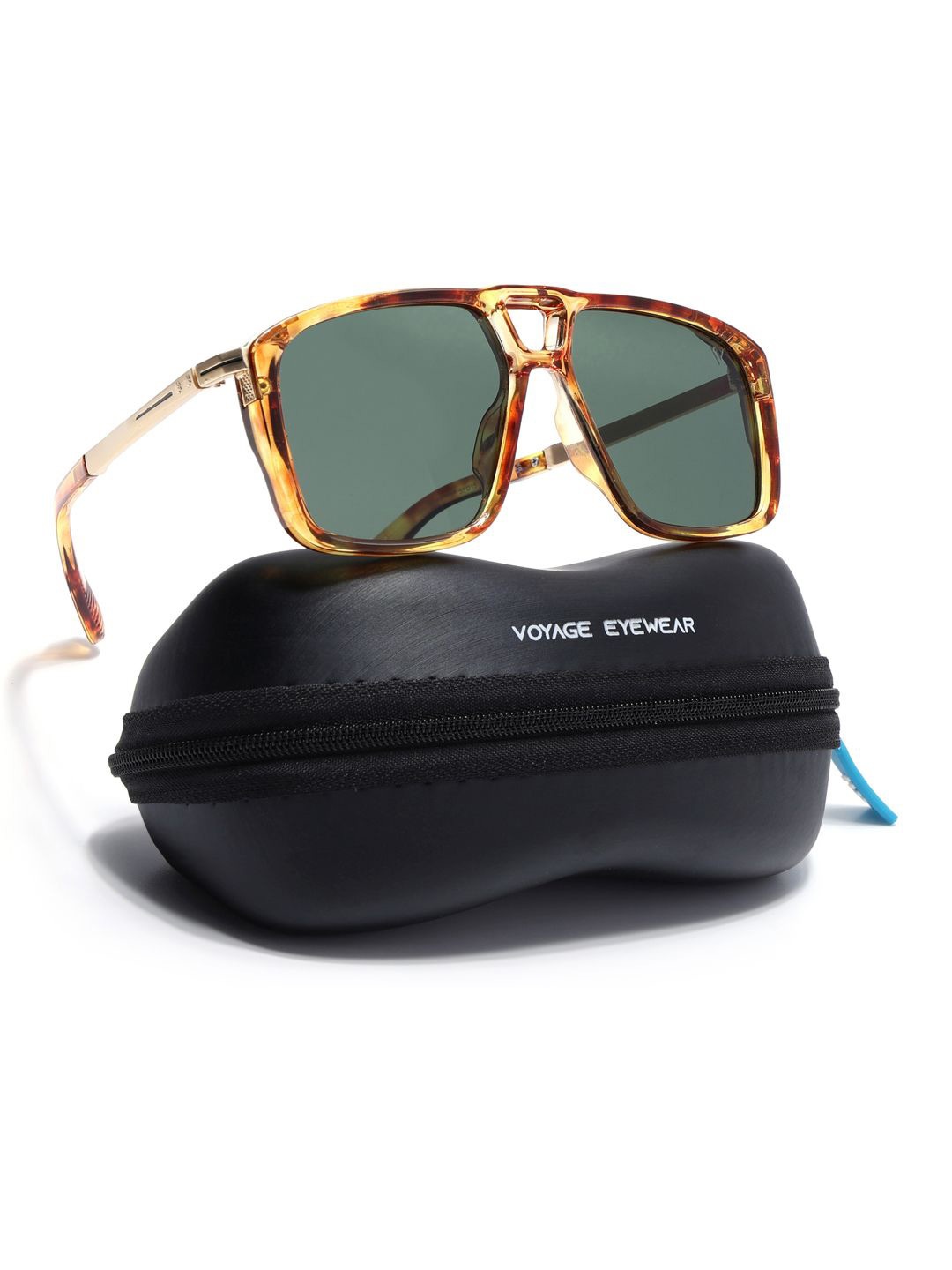 

Voyage Unisex Wayfarer Sunglasses with Polarised and UV Protected Lens, Green