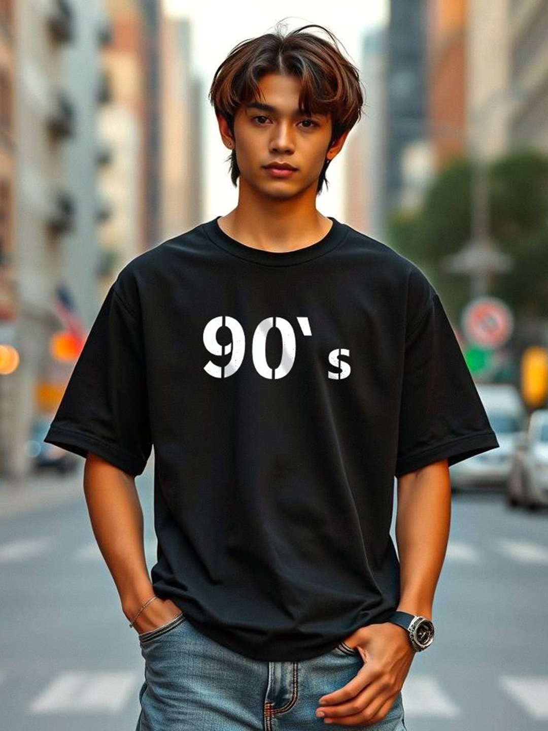 

TOGS & TERRE Men Typography Printed Organic Cotton T-shirt, Black