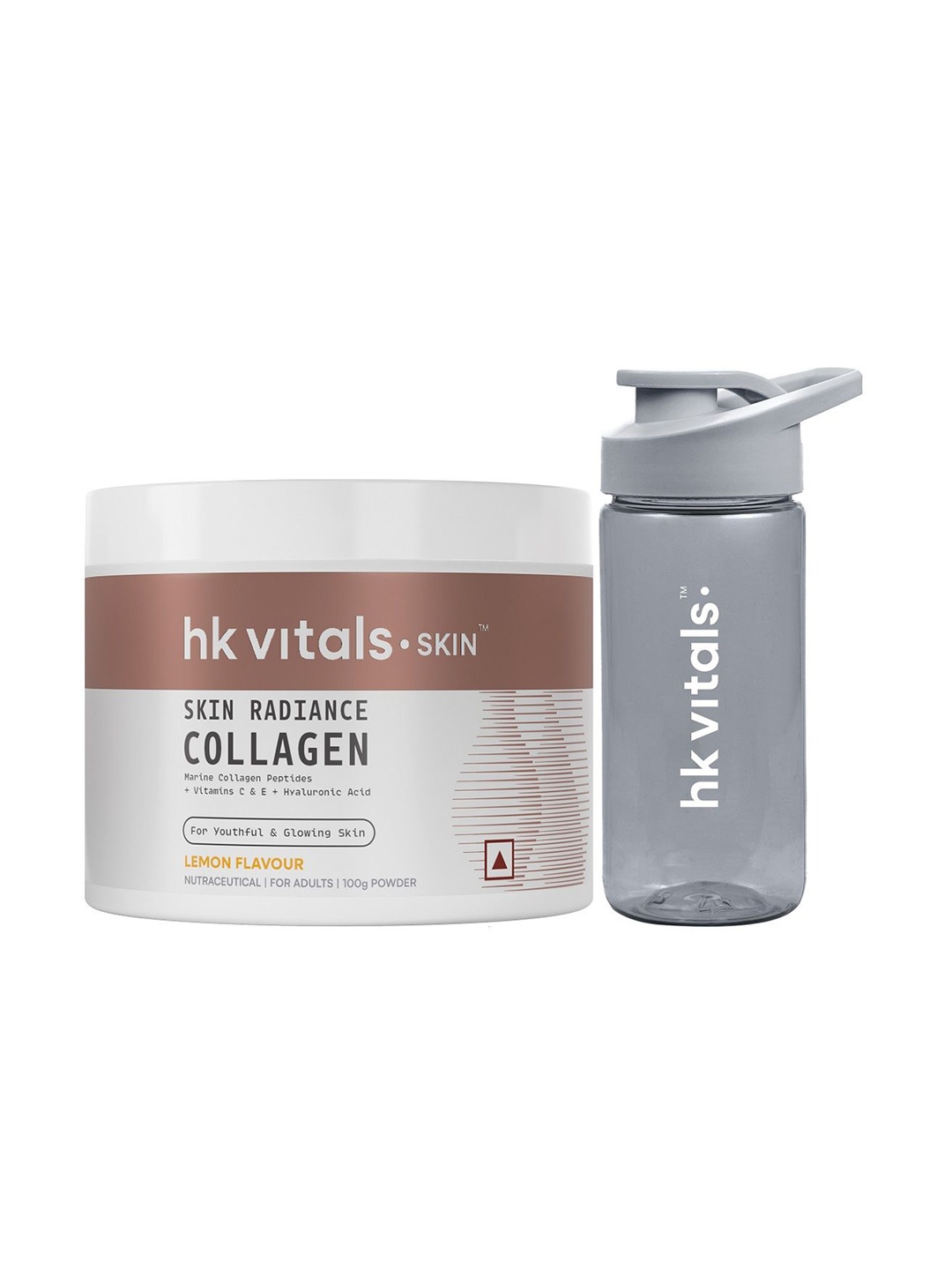 

HK VITALS Skin Radiance Marine Collagen Supplement- 100 g With Sipper Bottle- 300 ml, Yellow