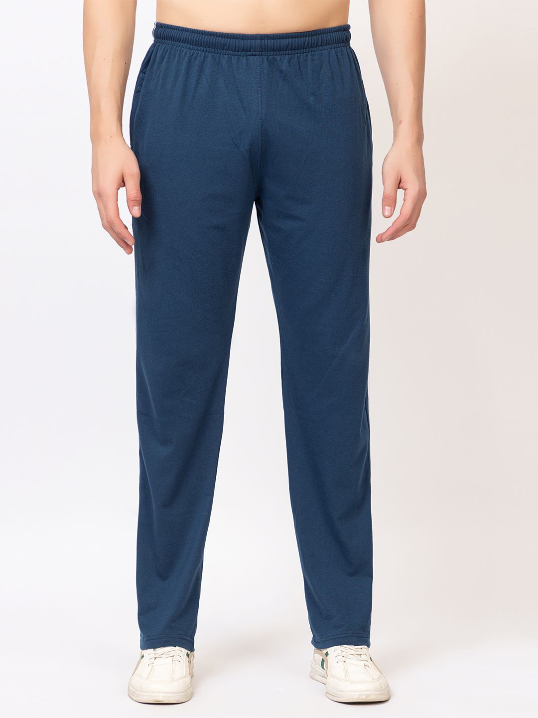 

SZN Men Cotton Mid RiseTrack Pants, Blue