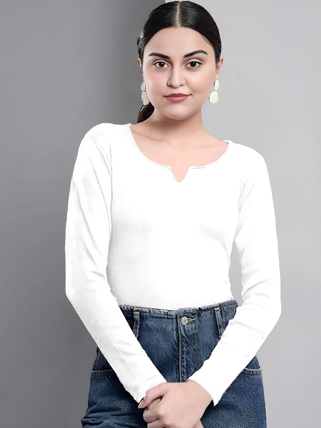 

Dream Beauty Fashion Women Fitted Top, White