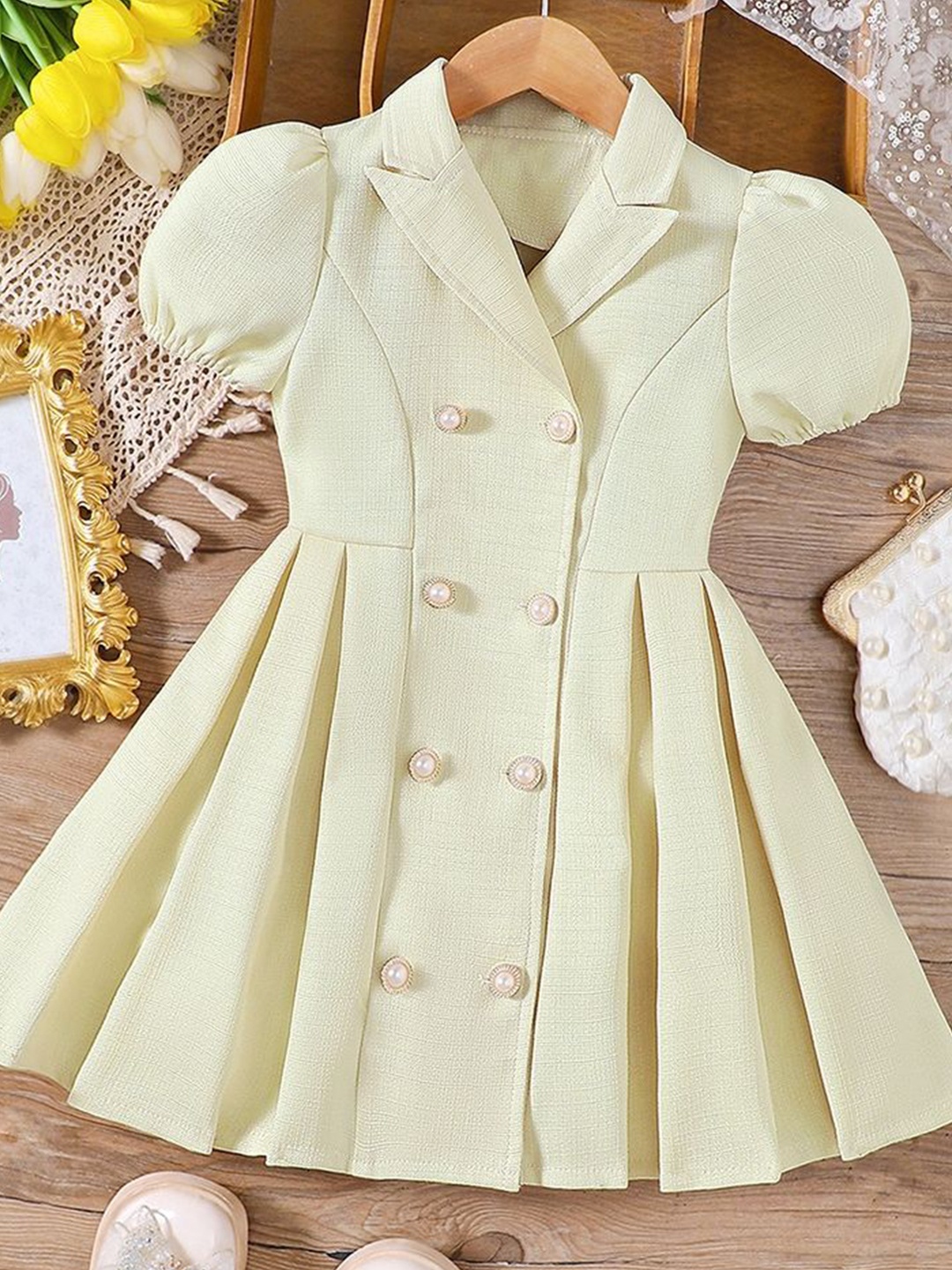 

LULU & SKY Fit & Flare Dress, Beige