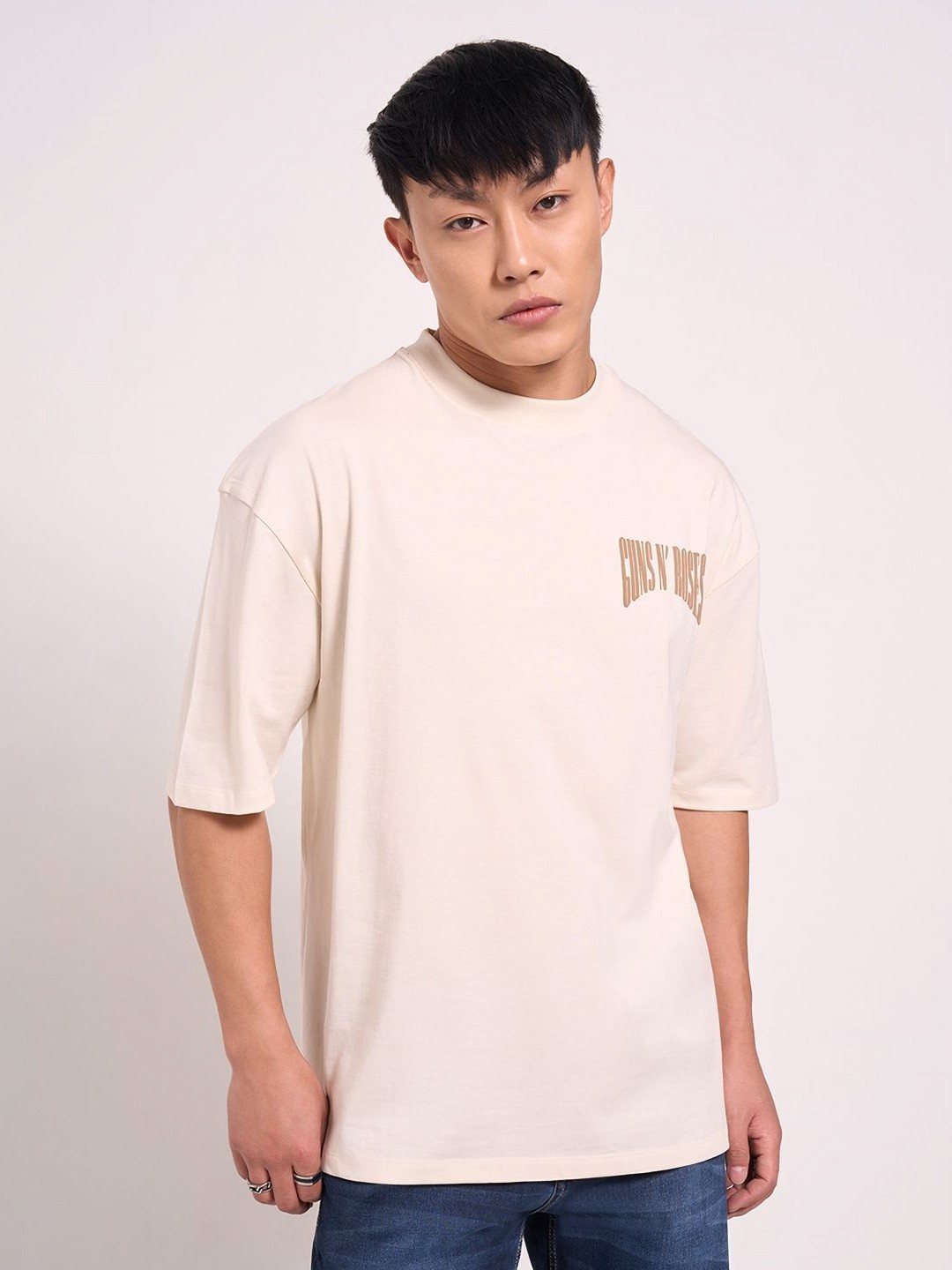 

SF JEANS by Pantaloons Men Typography Pockets T-shirt, White
