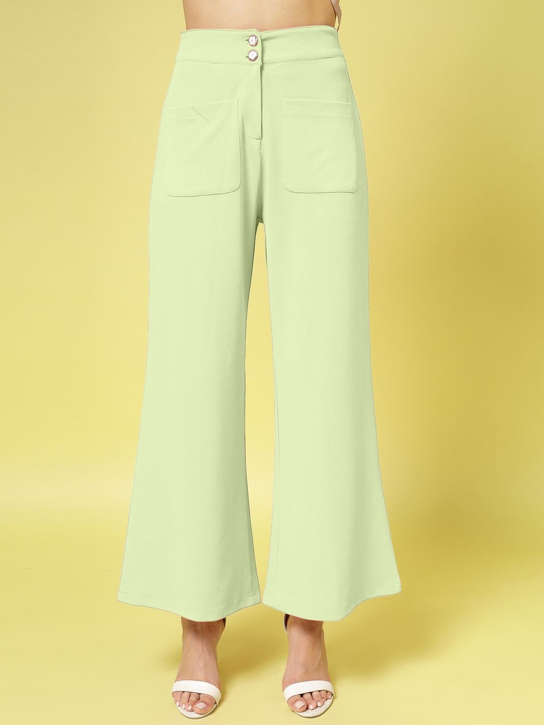 

DressBerry Women Relaxed Trousers, Green