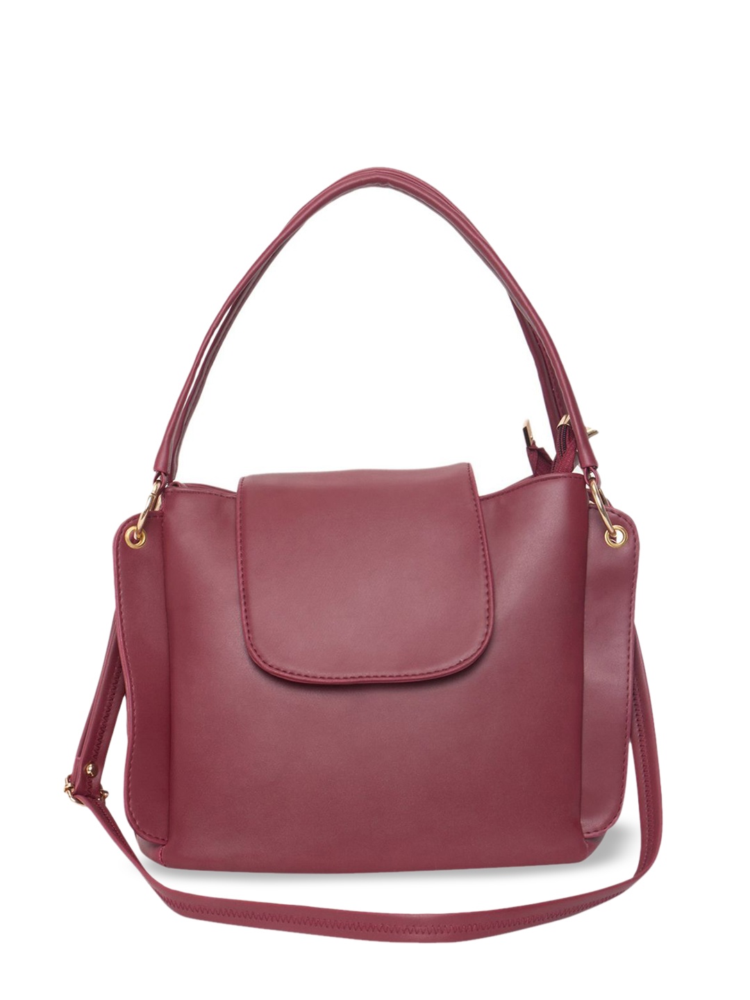 

ADISA PU Structured Shoulder Bag, Maroon