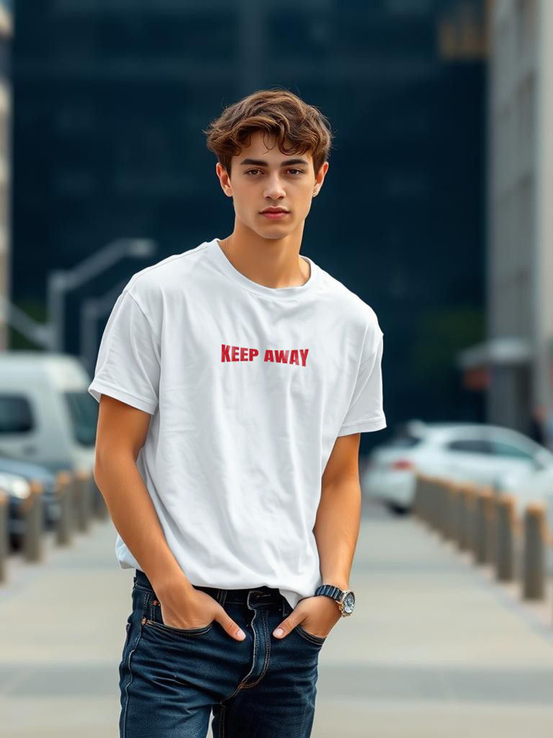 

TOGS & TERRE Men Typography Printed Organic Cotton T-shirt, White