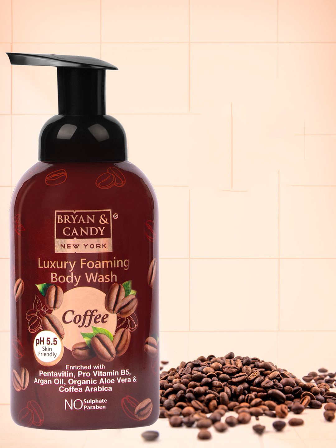 

BRYAN & CANDY NEW YORK Foaming Body Wash With Coffee- 400 ml, Brown