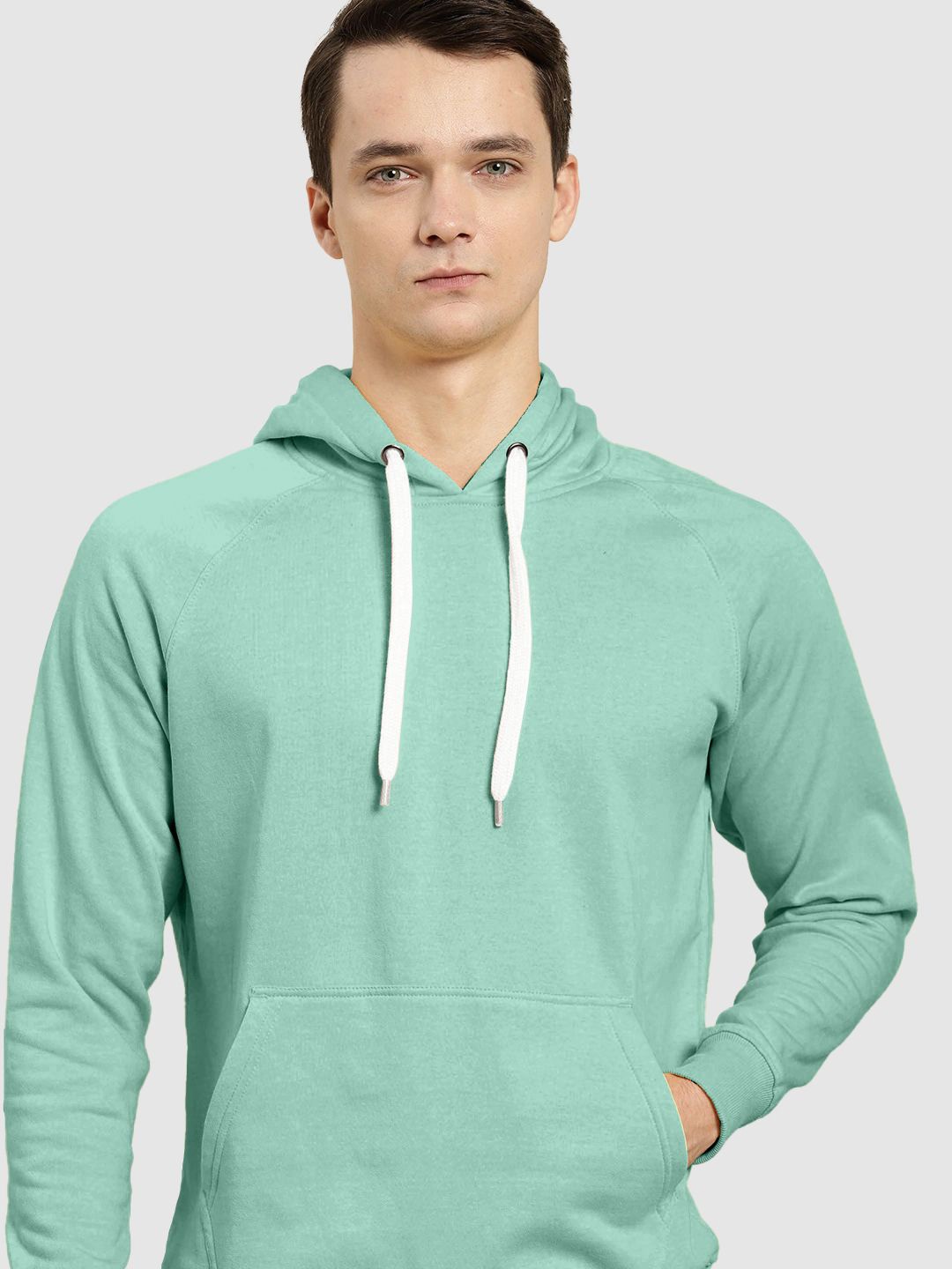 

QOSHA Men Hooded Sweatshirt, Teal