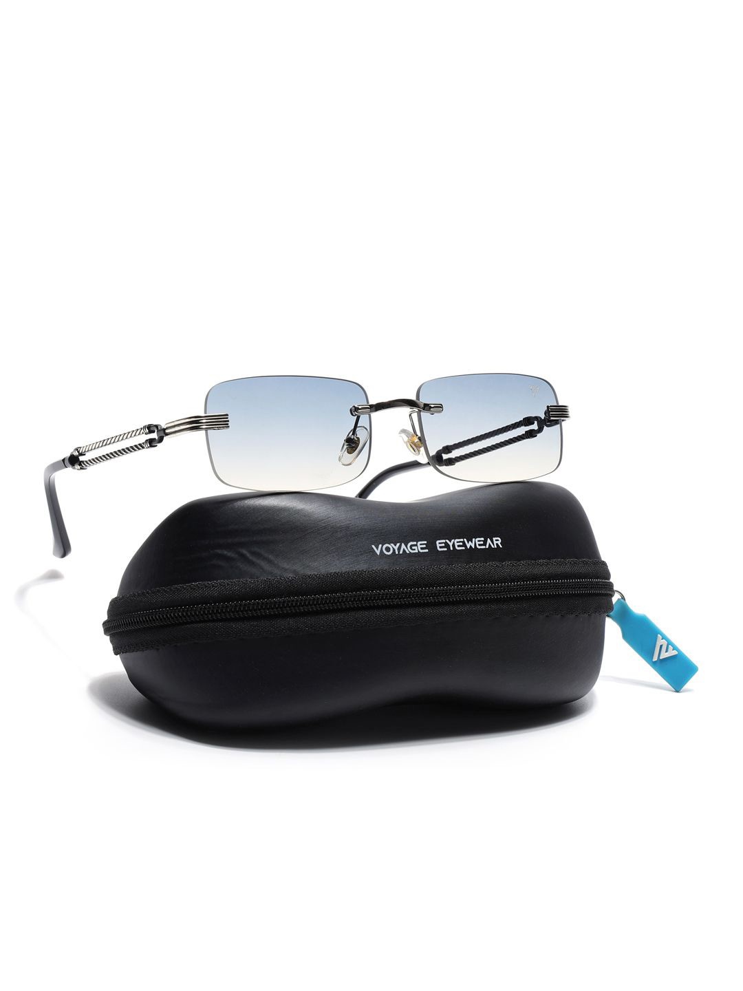 

Voyage Unisex Square Sunglasses with UV Protected Lens, Blue