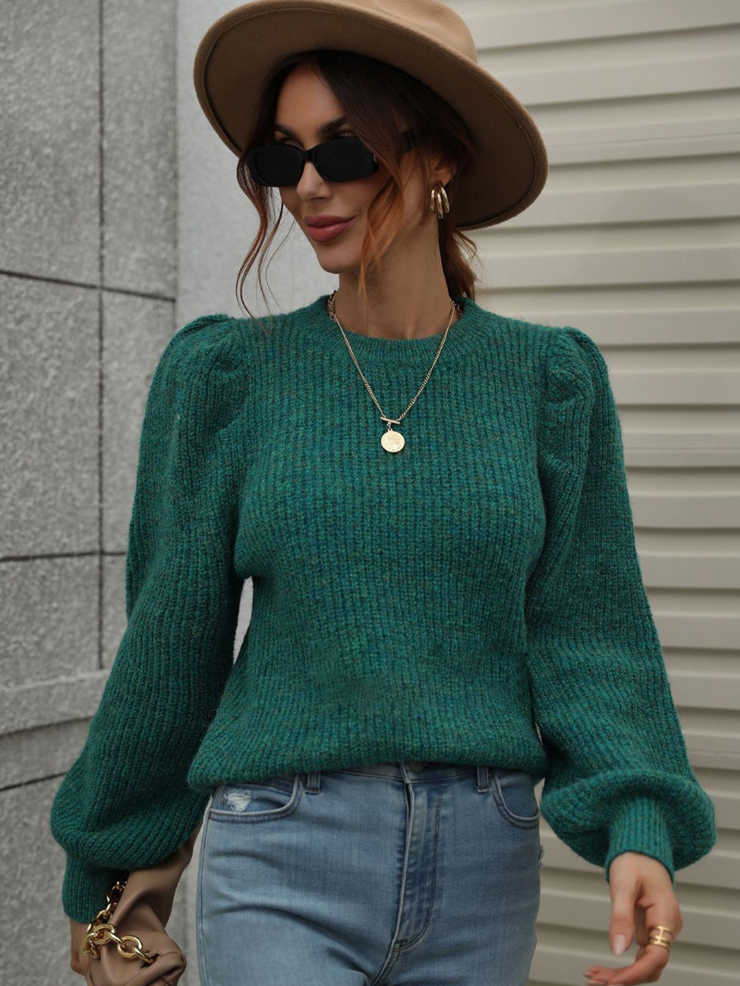 

Oh Rare Women Cable Knit Pullover, Green