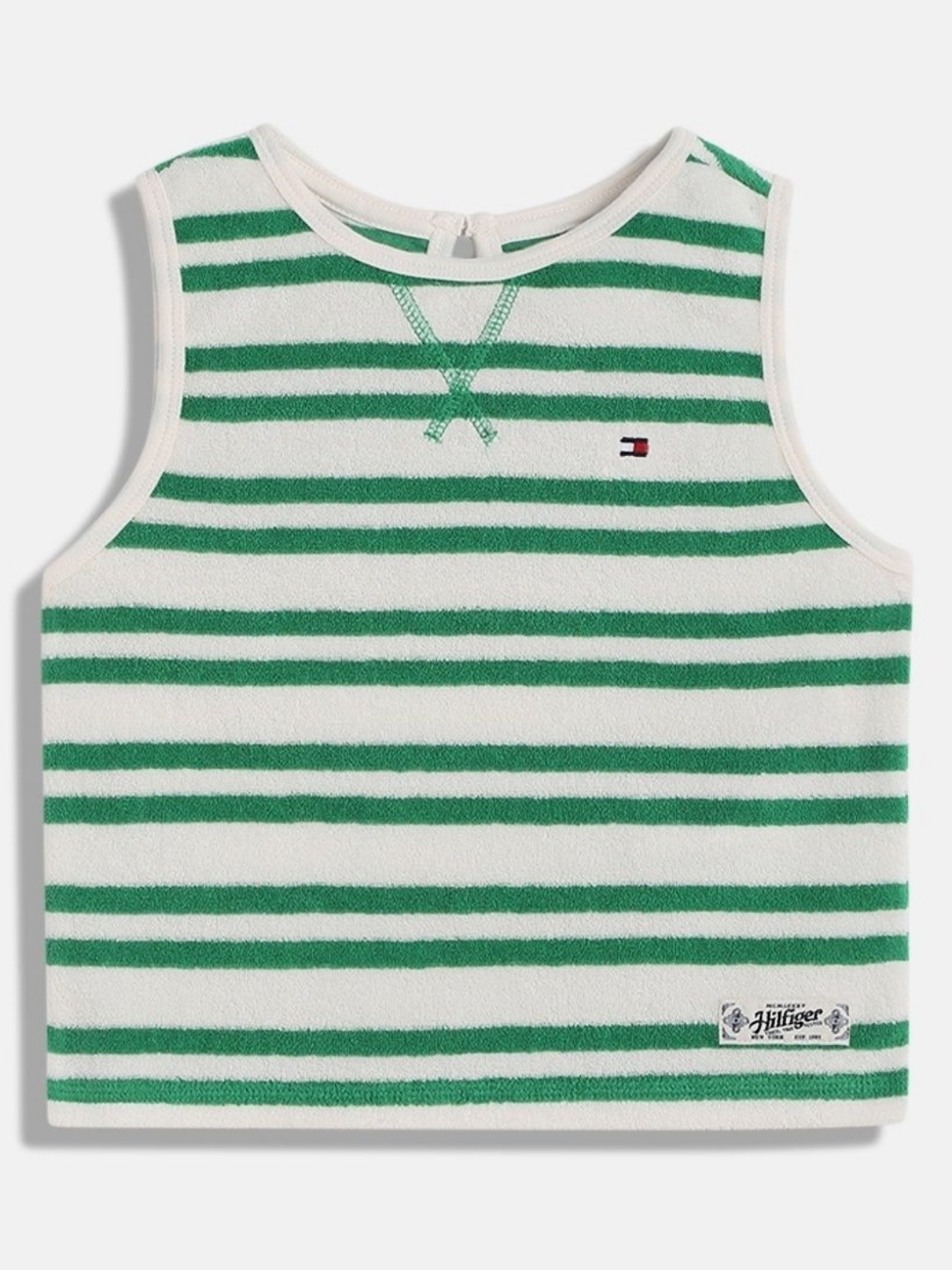 

Tommy Hilfiger Girls Striped Slim Fit T-shirt, White