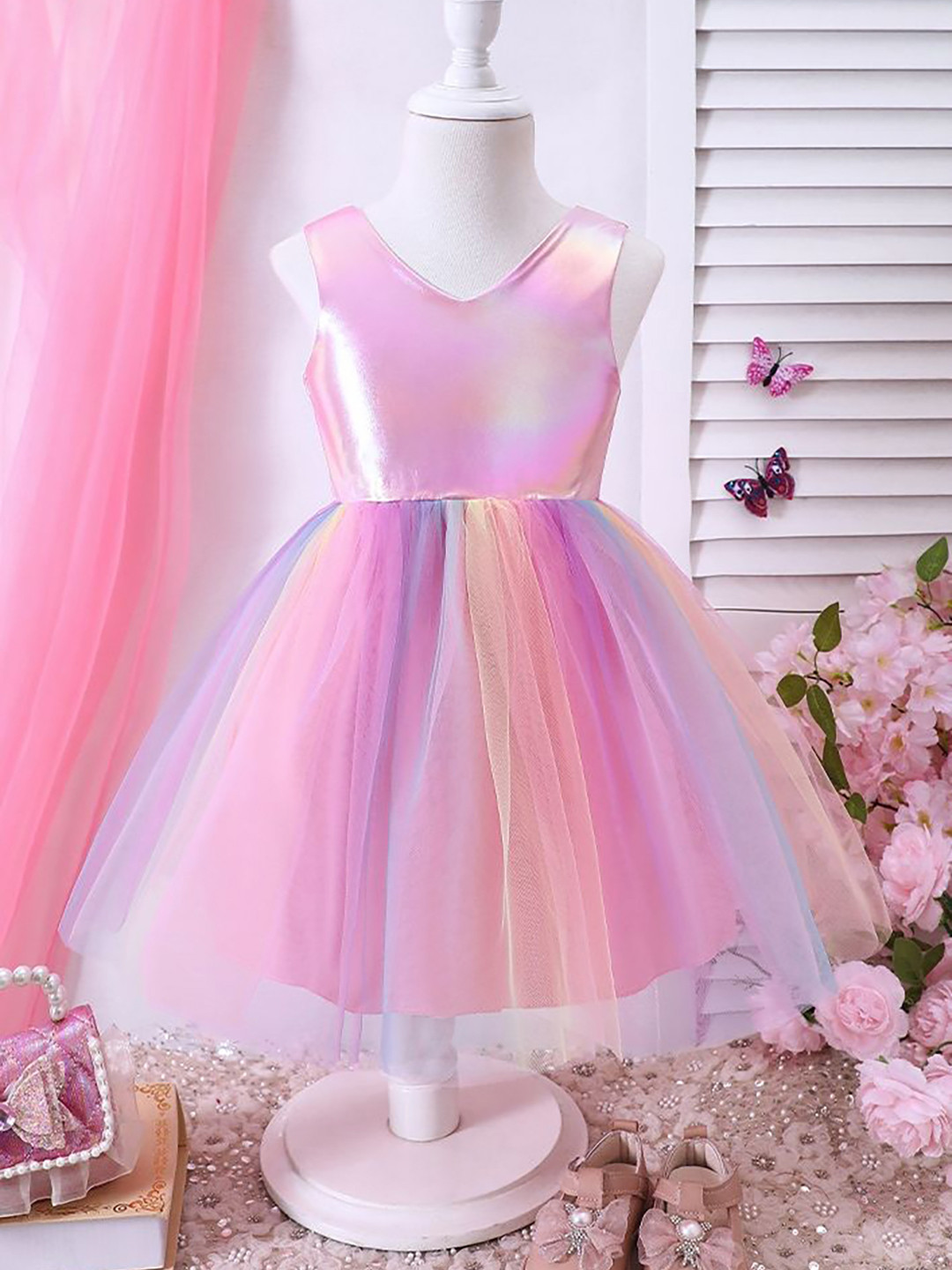 

LULU & SKY Fit & Flare Dress, Pink