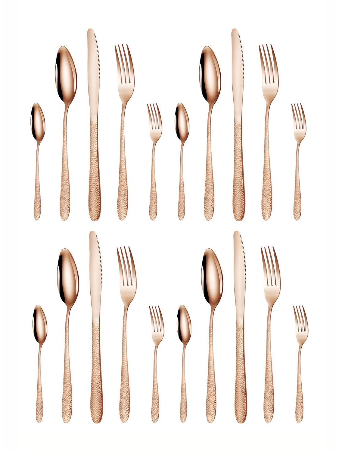 

YELONA Rosegold Silverware Flatware Cutlery Set, Rose gold