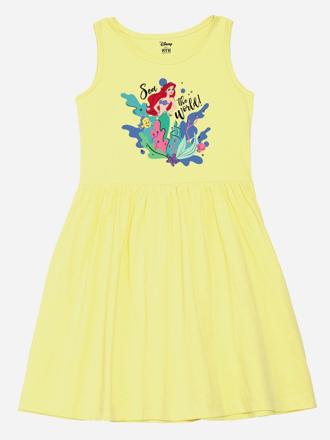 

Wear Your Mind Print Fit & Flare Dress, Yellow