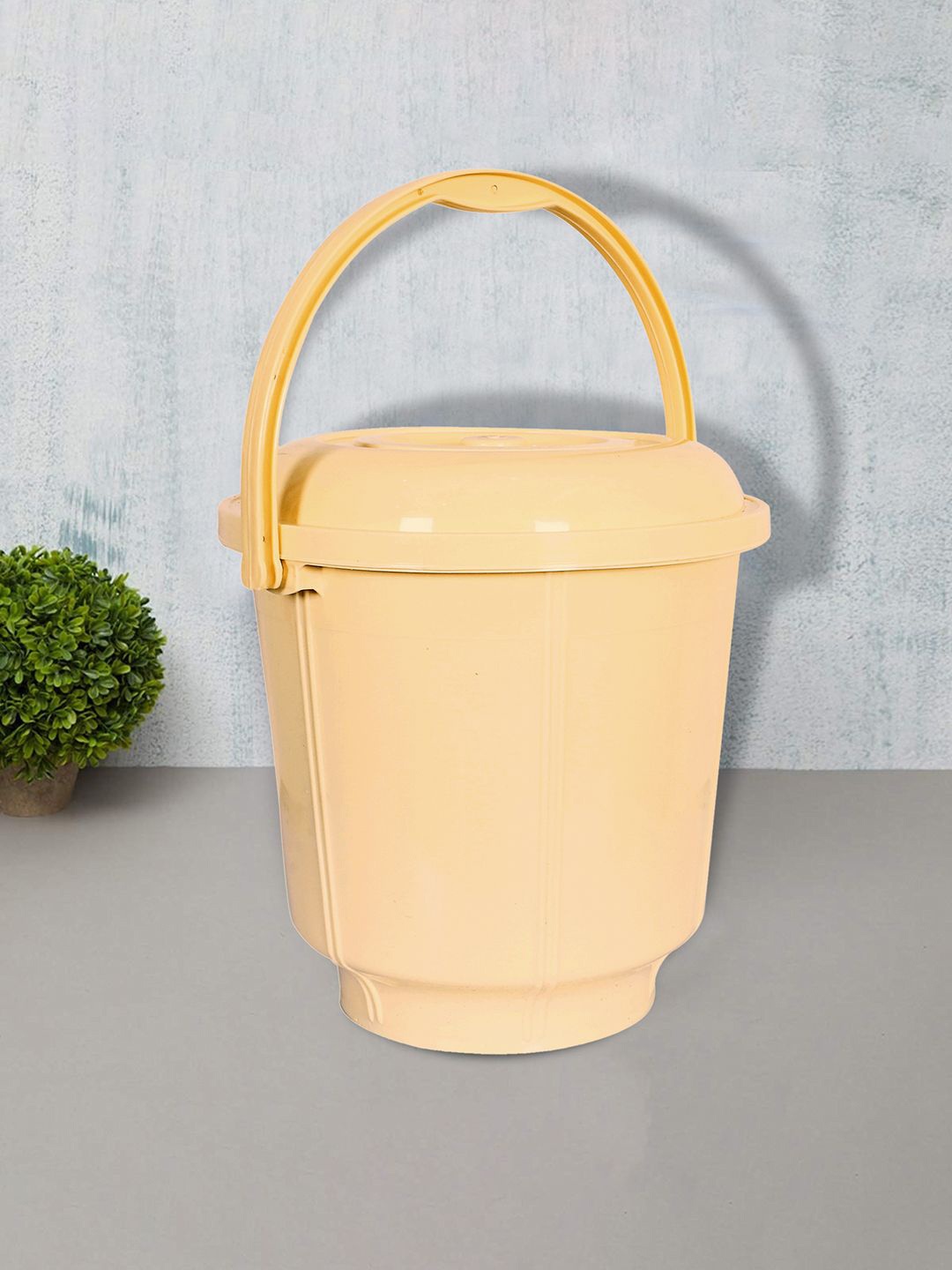 

Kuber Industries Cream-Coloured Solid Plastic Bath Accessories Set